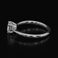 0.84 Ct. White Sapphire Ring, 18K White Gold 4