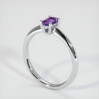 0.32 Ct. Sapphire Ring, 18K White Gold 2