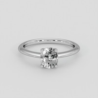 0.96 Ct. White Sapphire Ring, 18K White Gold 1