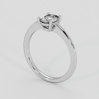 0.96 Ct. White Sapphire Ring, 18K White Gold 2