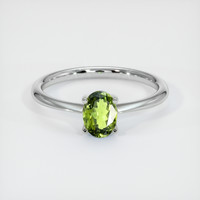 1.00 Ct. Sapphire Ring, 18K White Gold 1