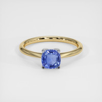 1.31 Ct. Blue Sapphire Ring, 14K White & Yellow 1