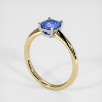 1.31 Ct. Blue Sapphire Ring, 14K White & Yellow 2
