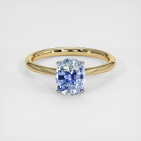 1.70 Ct. Blue Sapphire Ring, 18K White & Yellow 1