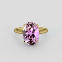 4.53 Ct. Purple Amethyst Ring, 10K Yellow Gold 1