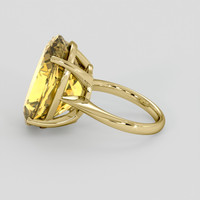16.27 Ct. Yellow Citrine Ring, 10K Yellow Gold 4