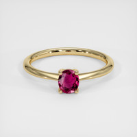 0.58 Ct. Purplish Red Ruby Ring, 10K Yellow Gold 1