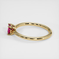0.58 Ct. Purplish Red Ruby Ring, 10K Yellow Gold 4