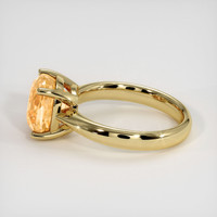4.56 Ct. Peach Sapphire Ring, 10K Yellow Gold 4