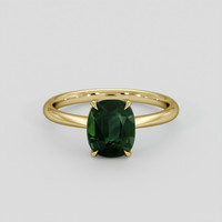 1.86 Ct. Green Sapphire Ring, 10K Yellow Gold 1