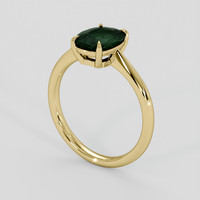 1.86 Ct. Green Sapphire Ring, 10K Yellow Gold 2