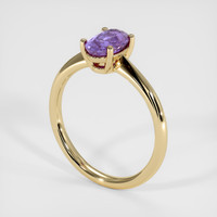 1.37 Ct. Pinkish Purple Sapphire Ring, 10K Yellow Gold 2