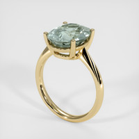 4.70 Ct. Bluish Green Sapphire Ring, 10K Yellow Gold 2