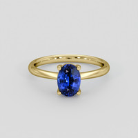 1.66 Ct. Blue Sapphire Ring, 10K Yellow Gold 1