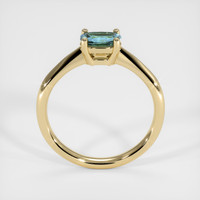 0.51 Ct. Greenish Blue Sapphire Ring, 10K Yellow Gold 3