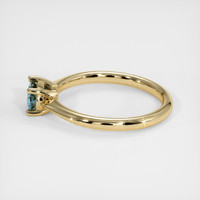 0.51 Ct. Greenish Blue Sapphire Ring, 10K Yellow Gold 4