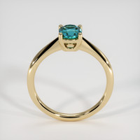 0.99 Ct. Greenish Blue Sapphire Ring, 10K Yellow Gold 3