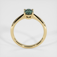 0.76 Ct. Bluish Green Sapphire Ring, 10K Yellow Gold 3