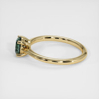 0.76 Ct. Bluish Green Sapphire Ring, 10K Yellow Gold 4