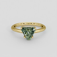 1.23 Ct. Green Sapphire Ring, 10K Yellow Gold 1