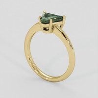 1.23 Ct. Green Sapphire Ring, 10K Yellow Gold 2