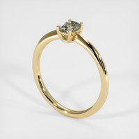 0.77 Ct. Grey Sapphire Ring, 10K Yellow Gold 2
