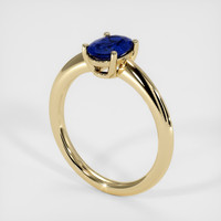 0.76 Ct. Sapphire Ring, 14K Yellow Gold 2