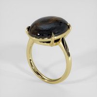 8.03 Ct. Tiger's Eye Ring, 14K Yellow Gold 2