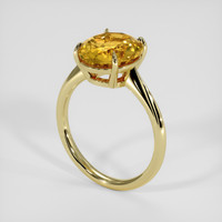 3.87 Ct. Yellow Citrine Ring, 14K Yellow Gold 2