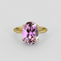 4.53 Ct. Purple Amethyst Ring, 14K Yellow Gold 1