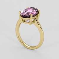 4.53 Ct. Purple Amethyst Ring, 14K Yellow Gold 2
