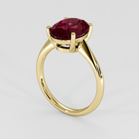 3.26 Ct. Pinkish Red Rubellite Tourmaline Ring, 14K Yellow Gold 2