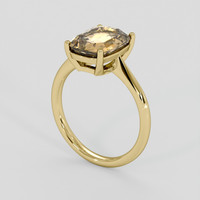 5.80 Ct. Yellowish Brown Zircon Ring, 14K Yellow Gold 2