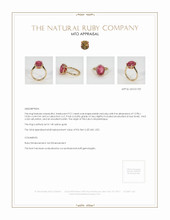 Ruby Ring 9.21 Ct. 14K Yellow Gold Appraisal