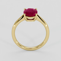 2.14 Ct. Purplish Red Ruby Ring, 14K Yellow Gold 3