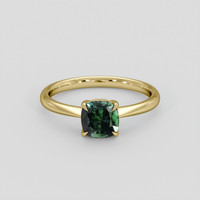 1.46 Ct. Bluish Green Sapphire Ring, 14K Yellow Gold 1