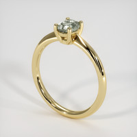 0.75 Ct. Green Sapphire Ring, 14K Yellow Gold 2