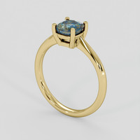 1.11 Ct. Bi Color Sapphire Ring, 14K Yellow Gold 2