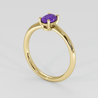 0.91 Ct. Purple Sapphire Ring, 14K Yellow Gold 2