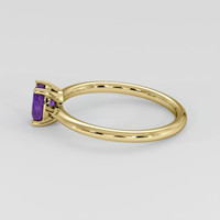 0.91 Ct. Purple Sapphire Ring, 14K Yellow Gold 4
