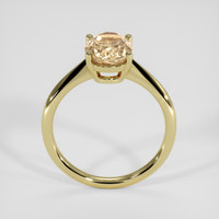 3.34 Ct. Peach Sapphire Ring, 14K Yellow Gold 3