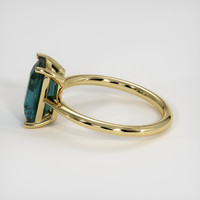 3.05 Ct. Bluish Green Sapphire Ring, 14K Yellow Gold 4