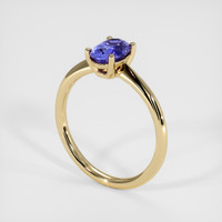 1.26 Ct. Bluish Purple Sapphire Ring, 14K Yellow Gold 2