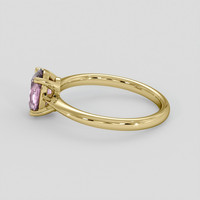 1.15 Ct. Pink Sapphire Ring, 14K Yellow Gold 4