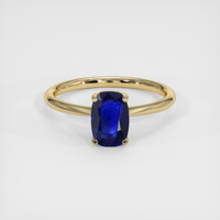 2.00 Ct. Blue Sapphire Ring, 14K Yellow Gold 1