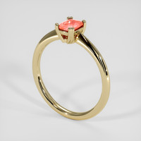 0.58 Ct. Padparadscha Sapphire Ring, 14K Yellow Gold 2