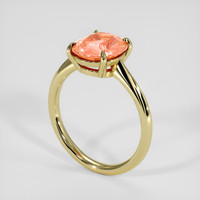 3.00 Ct. Padparadscha Sapphire Ring, 14K Yellow Gold 2