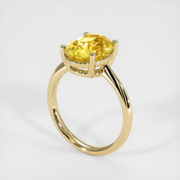 3.55 Ct. Sapphire Ring, 14K Yellow Gold 2
