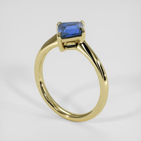 1.33 Ct. Blue Sapphire Ring, 14K Yellow Gold 2