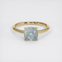 2.00 Ct. Greenish Blue Sapphire Ring, 14K Yellow Gold 1
